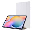 For Samsung Galaxy Tab S8+ / Tab S7+ Silk Texture Flip Leather Tablet Case(White) - 1