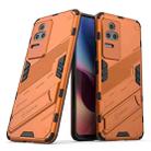 For Xiaomi Redmi K50 Pro Punk Armor 2 in 1 PC + TPU Shockproof Phone Case with Holder(Orange) - 1