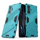 For Xiaomi Redmi K50 Gaming Punk Armor 2 in 1 PC + TPU Shockproof Phone Case with Holder(Blue) - 1