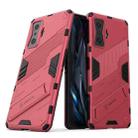 For Xiaomi Redmi K50 Gaming Punk Armor 2 in 1 PC + TPU Shockproof Phone Case with Holder(Rose Red) - 1