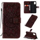 For Galaxy A71 Sun Print Horizontal Flip Protective Case with Holder & Card Slots & Wallet(Brown) - 1