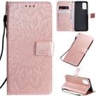 For Galaxy S20+ Sun Print Horizontal Flip Protective Case with Holder & Card Slots & Wallet(Rose Gold) - 1