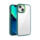 3 in 1 Electroplated Acrylic Phone Case For iPhone 13 Pro(Dark Green) - 1