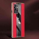 For OnePlus 9 Pro Racing Car Design Leather Electroplating Process Anti-fingerprint Protective Phone Case(Red) - 1