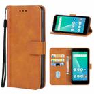 For Unimax UMX U696CL Leather Phone Case(Brown) - 1