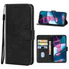 For Motorola Edge+ 2022 / Edge 30 Pro Leather Phone Case(Black) - 1