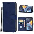 For Motorola Moto E32s Leather Phone Case(Blue) - 1