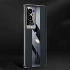 For vivo X60 Pro+ Racing Car Design Leather Electroplating Process Anti-fingerprint Phone Case(Black) - 1