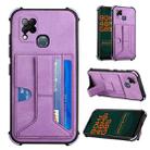 For Infinix Hot 10T / Hot 10S Dream Holder Card Bag Shockproof Phone Case(Purple) - 1