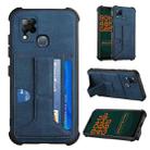 For Infinix Hot 10T / Hot 10S Dream Holder Card Bag Shockproof Phone Case(Blue) - 1