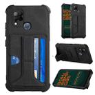 For Infinix Hot 10T / Hot 10S Dream Holder Card Bag Shockproof Phone Case(Black) - 1