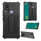 For Infinix Hot 11S Dream Holder Card Bag Shockproof Phone Case(Black) - 1