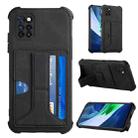 For Infinix Note 10 Pro Dream Holder Card Bag Shockproof Phone Case(Black) - 1