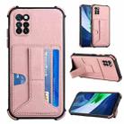 For Infinix Note 10 Pro Dream Holder Card Bag Shockproof Phone Case(Rose Gold) - 1