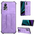 For Infinix Note 11 Pro Dream Holder Card Bag Shockproof Phone Case(Purple) - 1