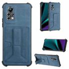 For Infinix Note 11 Pro Dream Holder Card Bag Shockproof Phone Case(Blue) - 1
