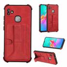 For Infinix Smart HD 2021 X612 Dream Holder Card Bag Shockproof Phone Case(Red) - 1