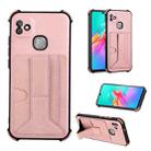 For Infinix Smart HD 2021 X612 Dream Holder Card Bag Shockproof Phone Case(Rose Gold) - 1