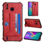 For Infinix Smart X653 Dream Holder Card Bag Shockproof Phone Case(Red) - 1