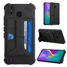 For Infinix Smart X653 Dream Holder Card Bag Shockproof Phone Case(Black) - 1