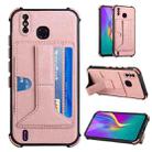 For Infinix Smart X653 Dream Holder Card Bag Shockproof Phone Case(Rose Gold) - 1