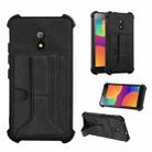 For Itel A16 Dream Holder Card Bag Shockproof Phone Case(Black) - 1