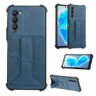 For Tecno Camon 18 Dream Holder Card Bag Shockproof Phone Case(Blue) - 1