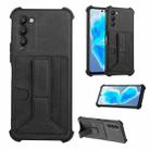 For Tecno Camon 18 Dream Holder Card Bag Shockproof Phone Case(Black) - 1