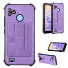 For Tecno Pop 5 Go Dream Holder Card Bag Shockproof Phone Case(Purple) - 1