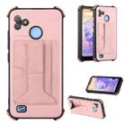 For Tecno Pop 5 Go Dream Holder Card Bag Shockproof Phone Case(Rose Gold) - 1