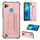 For Tecno Pop 5P Dream Holder Card Bag Shockproof Phone Case(Rose Gold) - 1