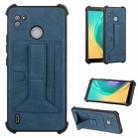 For Tecno Pop 4 Air Dream Holder Card Bag Shockproof Phone Case(Blue) - 1