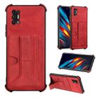 For Tecno Pova 2 Dream Holder Card Bag Shockproof Phone Case(Red) - 1