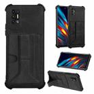 For Tecno Pova 2 Dream Holder Card Bag Shockproof Phone Case(Black) - 1