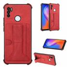 For Tecno Spark 5 Air / Spark 6 Air Dream Holder Card Bag Shockproof Phone Case(Red) - 1