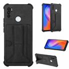 For Tecno Spark 5 Air / Spark 6 Air Dream Holder Card Bag Shockproof Phone Case(Black) - 1