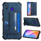 For Tecno Spark Go 2020 / Spark 6 Go Dream Holder Card Bag Shockproof Phone Case(Blue) - 1