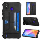 For Tecno Spark Go 2020 / Spark 6 Go Dream Holder Card Bag Shockproof Phone Case(Black) - 1