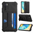 For Tecno Camon 17 Pro Dream Holder Card Bag Shockproof Phone Case(Black) - 1