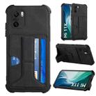 For Xiaomi Redmi K40 / Mi 11i / Poco F3 Dream Holder Card Bag Shockproof Phone Case(Black) - 1