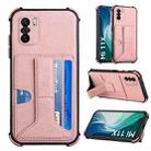 For Xiaomi Redmi K40 / Mi 11i / Poco F3 Dream Holder Card Bag Shockproof Phone Case(Rose Gold) - 1