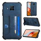 For Xiaomi Redmi Note 9 Pro 5G / Mi 10i Dream Holder Card Bag Shockproof Phone Case(Blue) - 1