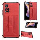 For Xiaomi Redmi Note 11 Pro 5G Dream Holder Card Bag Shockproof Phone Case(Red) - 1