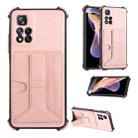 For Xiaomi Redmi Note 11 Pro 5G Dream Holder Card Bag Shockproof Phone Case(Rose Gold) - 1