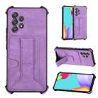 For Samsung Galaxy A13 5G / 4G Dream Holder Card Bag Shockproof Phone Case(Purple) - 1