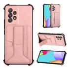 For Samsung Galaxy A13 5G / 4G Dream Holder Card Bag Shockproof Phone Case(Rose Gold) - 1