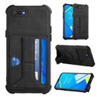 For OPPO Realme C2 Dream Holder Card Bag Shockproof Phone Case(Black) - 1