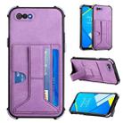 For OPPO Realme C2 Dream Holder Card Bag Shockproof Phone Case(Purple) - 1