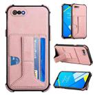 For OPPO Realme C2 Dream Holder Card Bag Shockproof Phone Case(Rose Gold) - 1