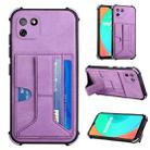 For OPPO Realme C11 Dream Holder Card Bag Shockproof Phone Case(Purple) - 1